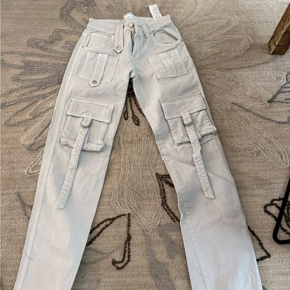 Blumarine Gray Cargo Women Jeans